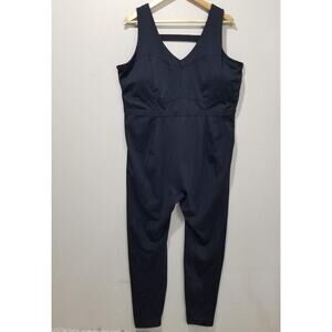 Fabletics Motion365+ One-piece Jumpsuit Womens 4X Black Sleeveless A Yoga NWT